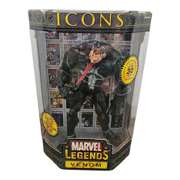 Marvel Legends Icons ~ 12"VENOM (UNMASKED) ACTION FIGURE (2006) ~ Toy Biz Sealed - Picture 1 of 6